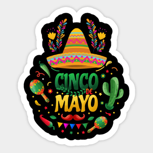 Cinco De Mayo Women Men Kids Mexican Gifts Sticker